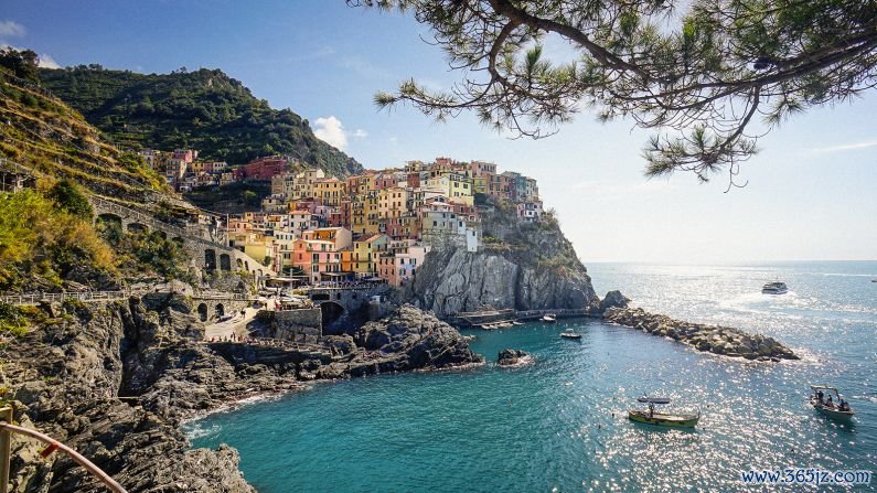 Picture perfect: From Genoa, they took the train to the Cinque Terre.